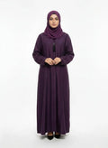 Classic Pleated Royal Plum Abaya