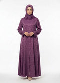 Open Zoom Shining Purple Toned Abaya