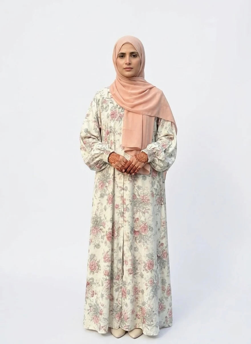 lattice Floral | Vintage Abaya