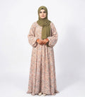 Lattice Olive Meadow Abaya