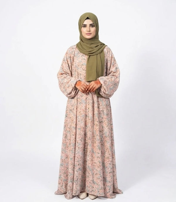 Lattice Olive Meadow Abaya