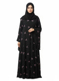 Open Tail Bow Classic Black Abaya